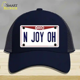 N Joy OH Ohio Novelty License Plate Hat Mesh / Navy