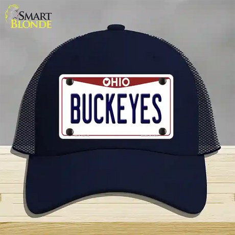 Buckeyes Ohio Novelty License Plate Hat Mesh / Navy