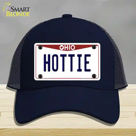 Hottie Ohio Novelty License Plate Hat Mesh / Navy