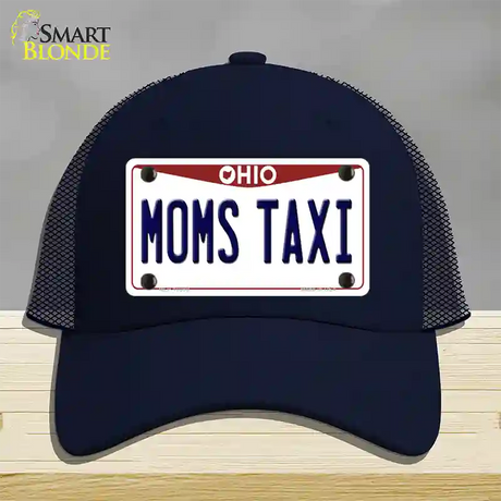 Moms Taxi Ohio Novelty License Plate Hat Mesh / Navy