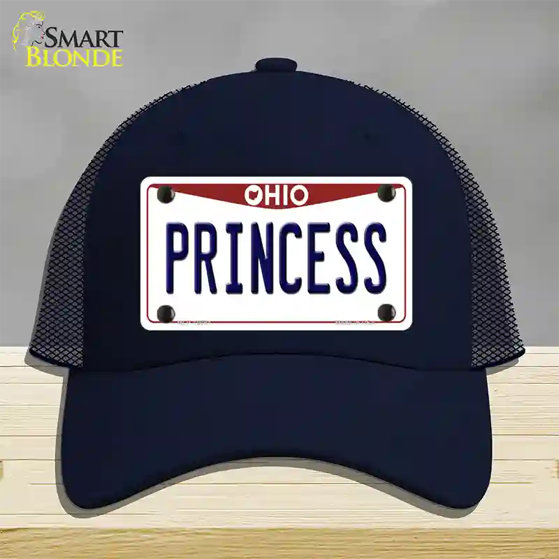 Princess Ohio Novelty License Plate Hat Mesh / Navy