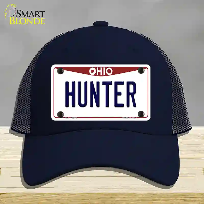 Hunter Ohio Novelty License Plate Hat Mesh / Navy