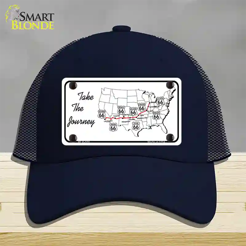 Take The Journey Novelty License Plate Hat Mesh / Navy