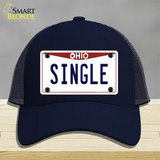 Single Ohio Novelty License Plate Hat Mesh / Navy