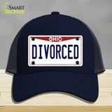 Divorced Ohio Novelty License Plate Hat Mesh / Navy