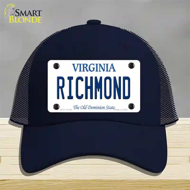 Richmond Virginia Novelty License Plate Hat Mesh / Navy