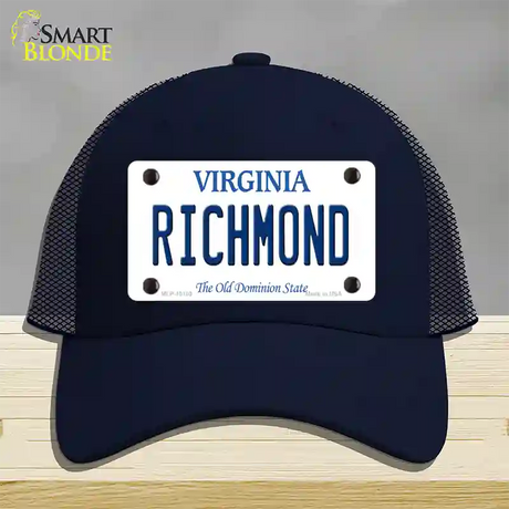 Richmond Virginia Novelty License Plate Hat Mesh / Navy