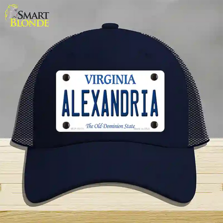 Alexandria Virginia Novelty License Plate Hat Mesh / Navy