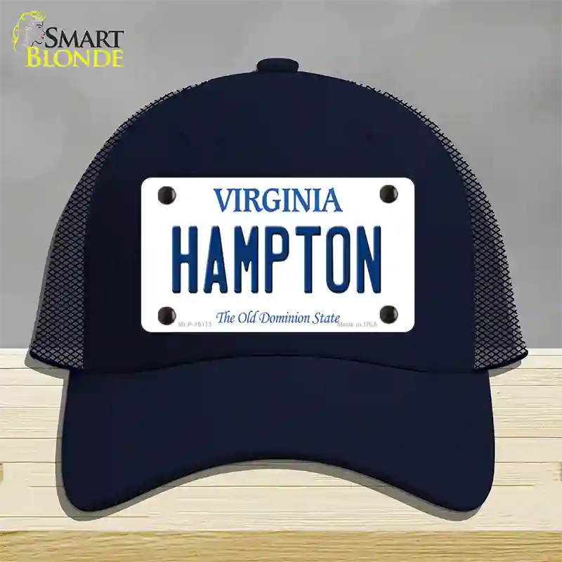 Hampton Virginia Novelty License Plate Hat Mesh / Navy