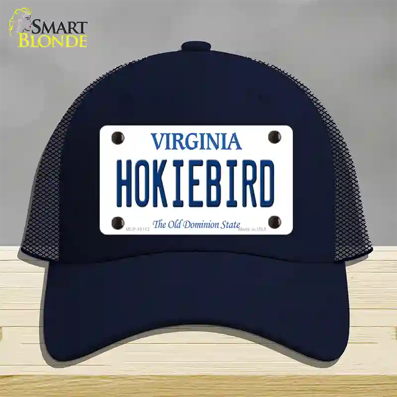 Hokiebird Virginia Novelty License Plate Hat Mesh / Navy