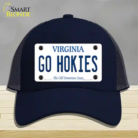 Go Hokies Virginia Novelty License Plate Hat Mesh / Navy