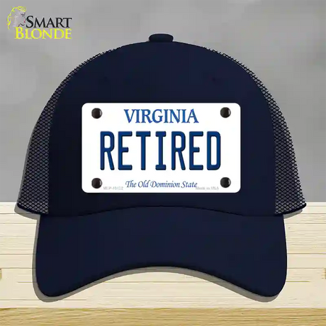 Retired Virginia Novelty License Plate Hat Mesh / Navy