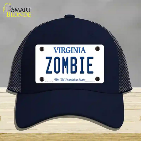 Zombie Virginia Novelty License Plate Hat Mesh / Navy