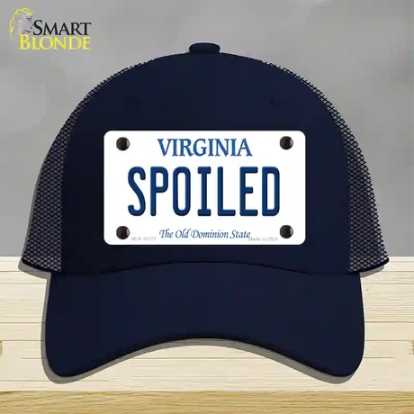 Spoiled Virginia Novelty License Plate Hat Mesh / Navy