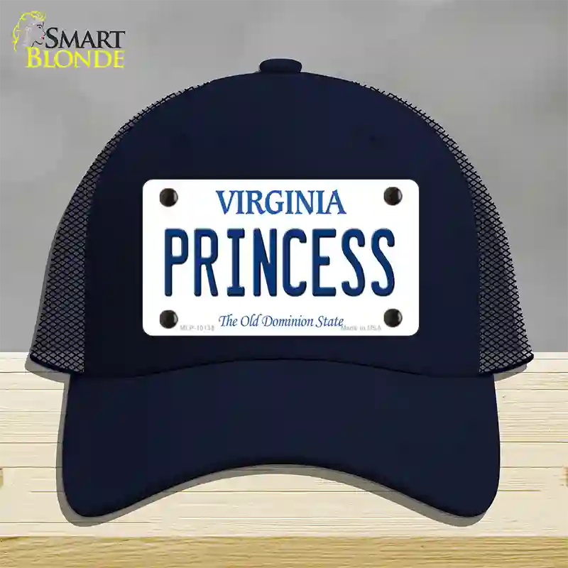 Princess Virginia Novelty License Plate Hat Mesh / Navy