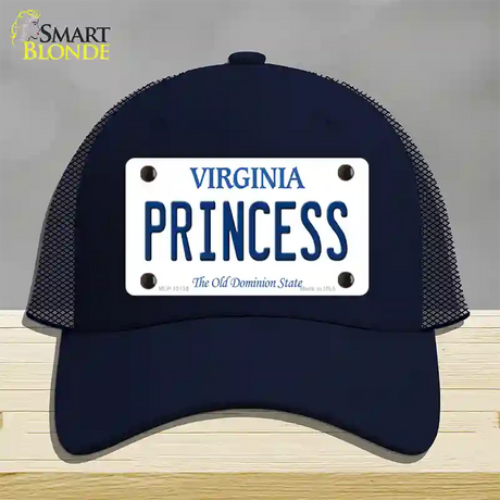 Princess Virginia Novelty License Plate Hat Mesh / Navy