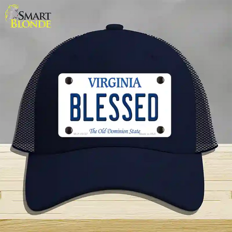 Blessed Virginia Novelty License Plate Hat Mesh / Navy