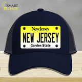 New Jersey Garden State Novelty License Plate Hat Mesh / Navy