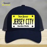 Jersey City New Jersey Novelty License Plate Hat Mesh / Navy