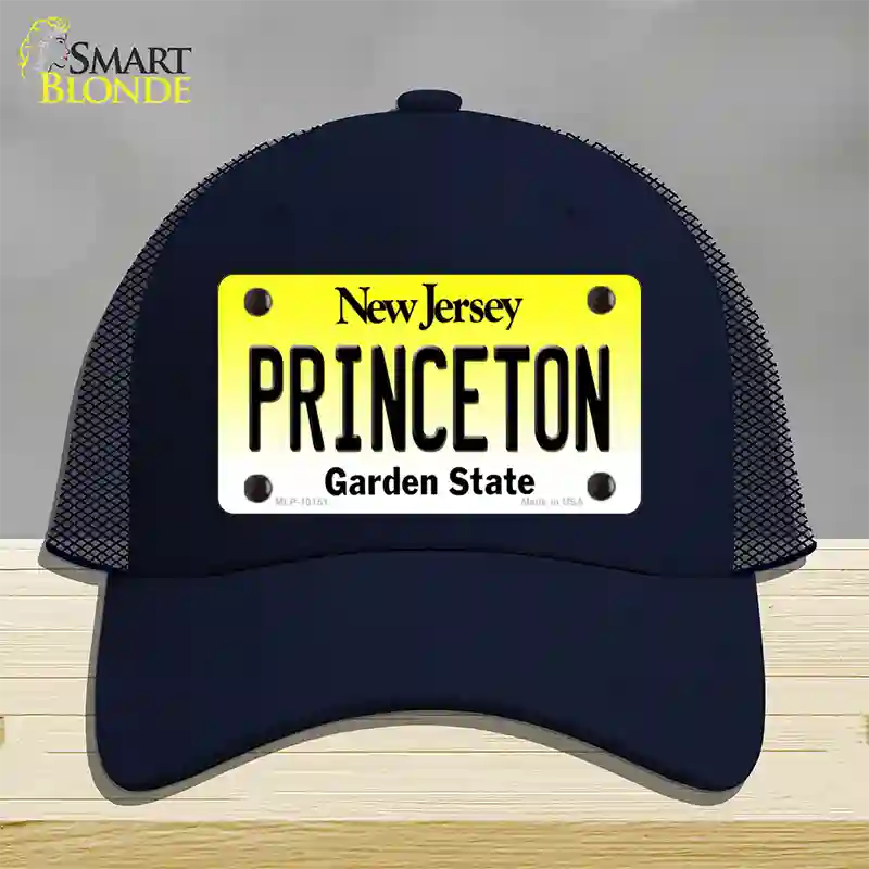 Princeton New Jersey Novelty License Plate Hat Mesh / Navy