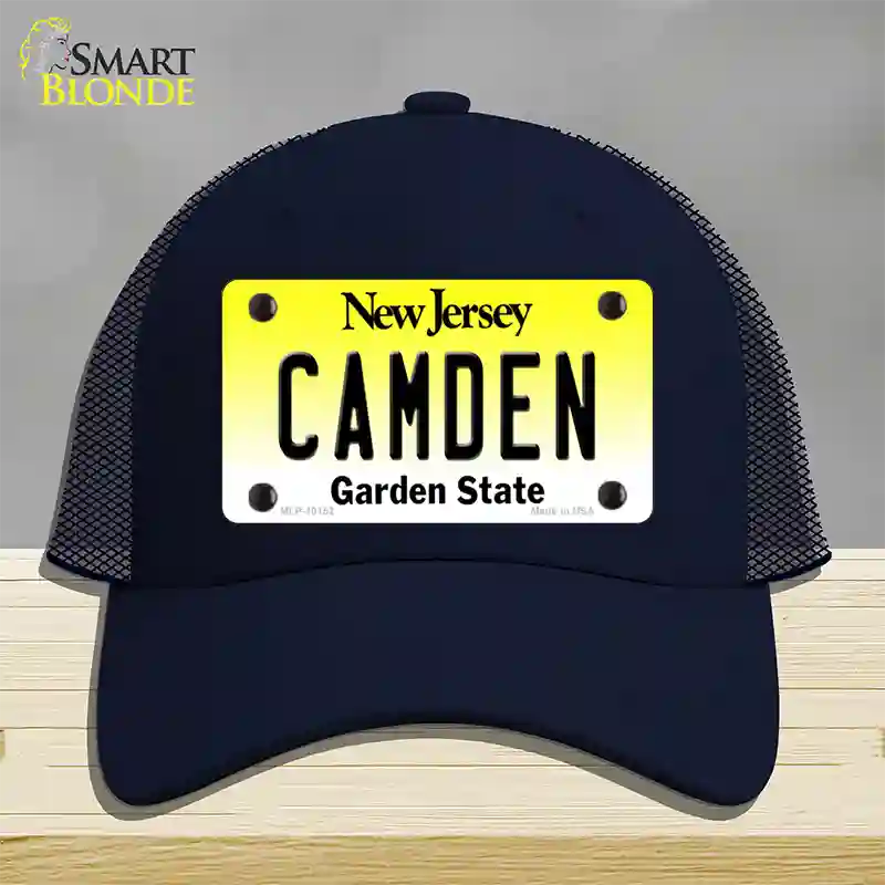 Camden New Jersey Novelty License Plate Hat Mesh / Navy