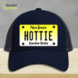 Hottie New Jersey Novelty License Plate Hat Mesh / Navy