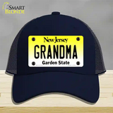 Grandma New Jersey Novelty License Plate Hat Mesh / Navy