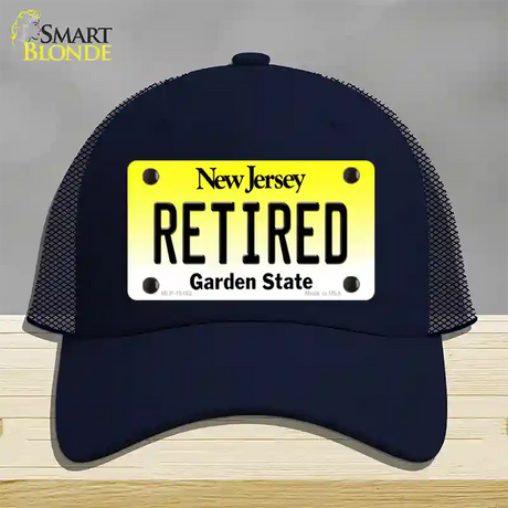 Retired New Jersey Novelty License Plate Hat Mesh / Navy