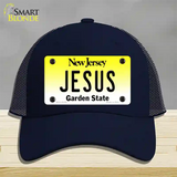 Jesus New Jersey Novelty License Plate Hat Mesh / Navy