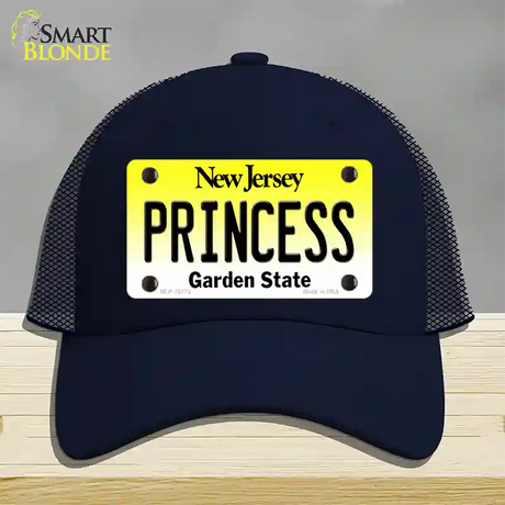 Princess New Jersey Novelty License Plate Hat Mesh / Navy