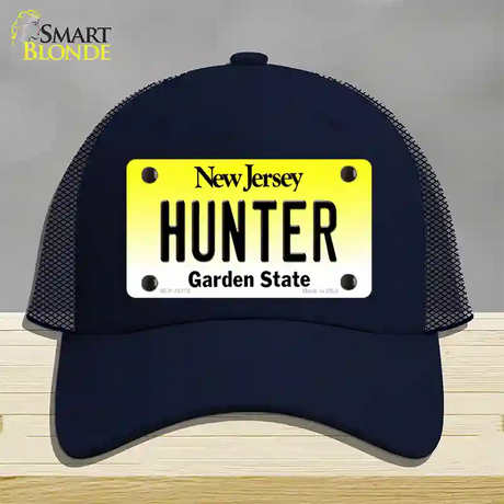 Hunter New Jersey Novelty License Plate Hat Mesh / Navy