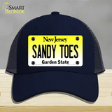 Sandy Toes New Jersey Novelty License Plate Hat Mesh / Navy