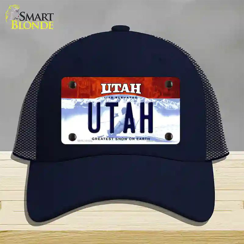 Utah Life Elevated Novelty License Plate Hat Mesh / Navy