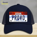 Provo Utah Novelty License Plate Hat Mesh / Navy