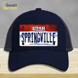 Springville Utah Novelty License Plate Hat Mesh / Navy