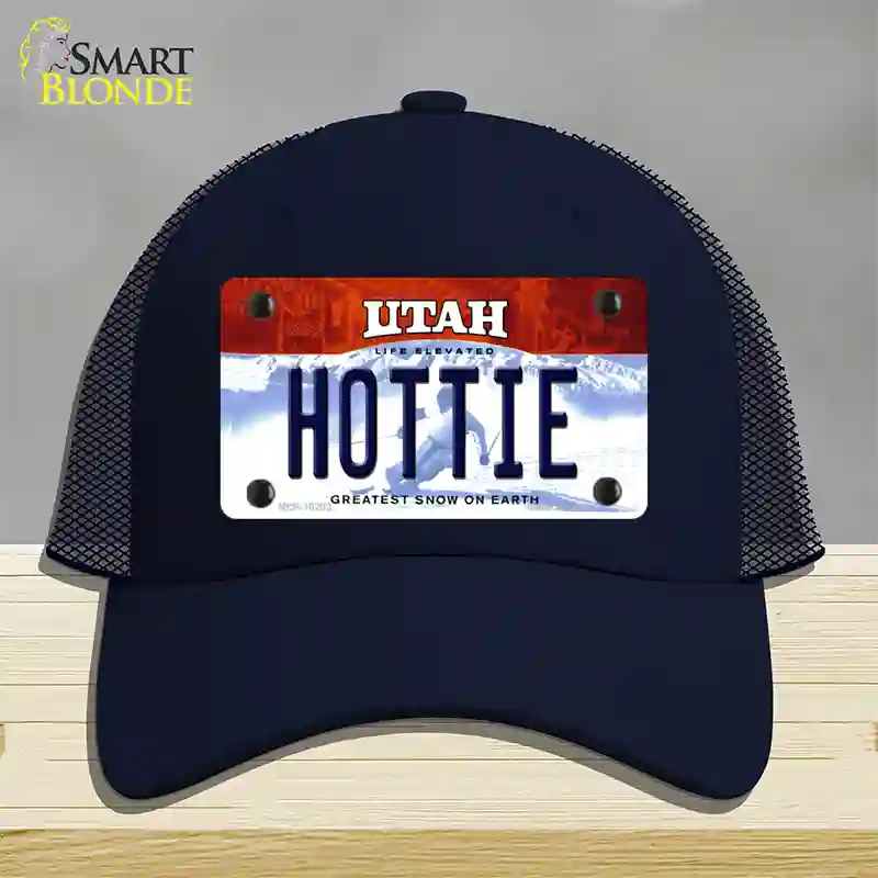 Hottie Utah Novelty License Plate Hat Mesh / Navy