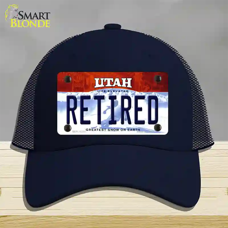 Retired Utah Novelty License Plate Hat Mesh / Navy