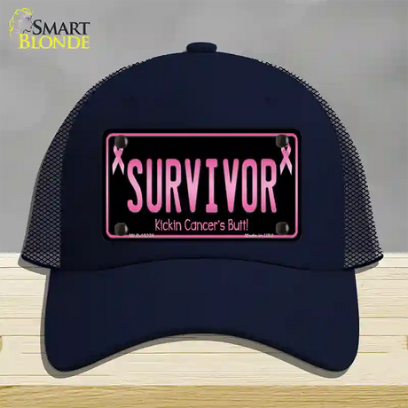 Survivor Novelty License Plate Hat Mesh / Navy