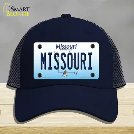 Missouri Show Me State Novelty License Plate Hat Mesh / Navy