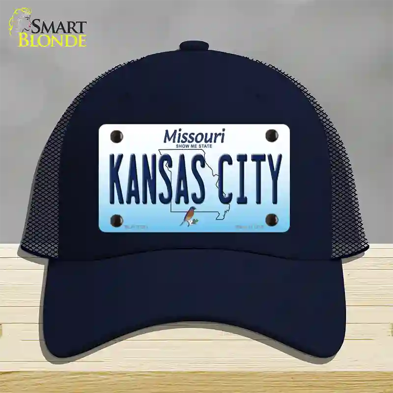 Kansas City Missouri Novelty License Plate Hat Mesh / Navy