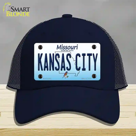 Kansas City Missouri Novelty License Plate Hat Mesh / Navy