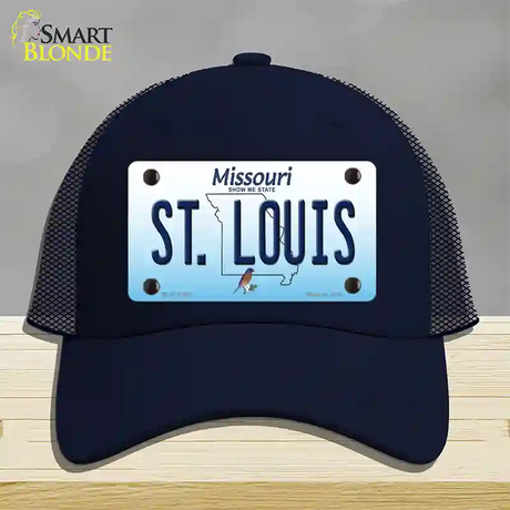 St Louis Missouri Novelty License Plate Hat Mesh / Navy