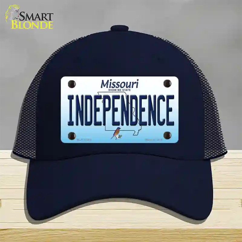 Independence Missouri Novelty License Plate Hat Mesh / Navy