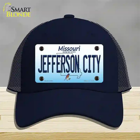 Jefferson City Missouri Novelty License Plate Hat Mesh / Navy