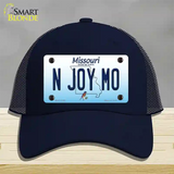 N Joy MO Missouri Novelty License Plate Hat Mesh / Navy