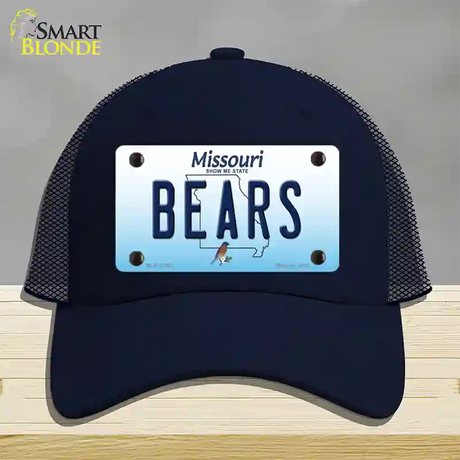 Bears Missouri Novelty License Plate Hat Mesh / Navy