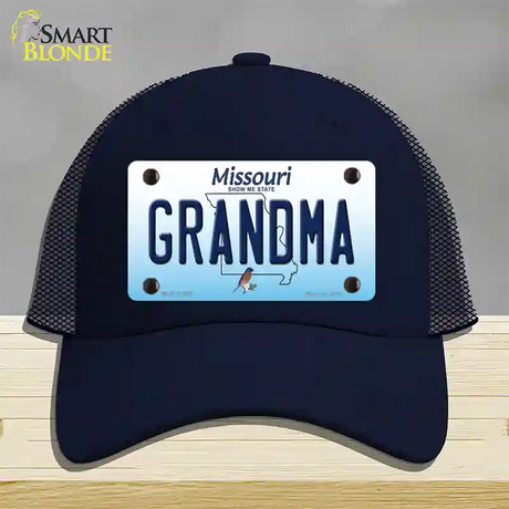 Grandma Missouri Novelty License Plate Hat Mesh / Navy