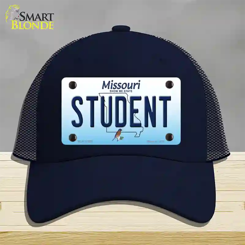 Student Missouri Novelty License Plate Hat Mesh / Navy