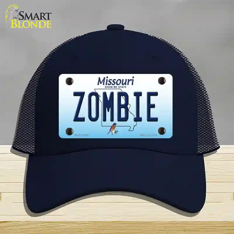 Zombie Missouri Novelty License Plate Hat Mesh / Navy