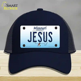 Jesus Missouri Novelty License Plate Hat Mesh / Navy